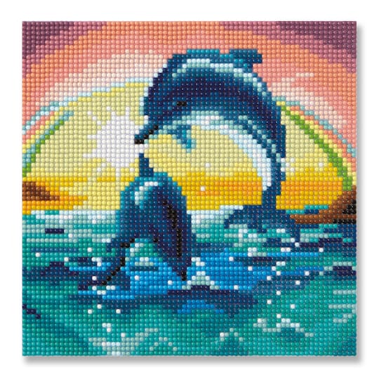 Michaels, Dolphins Painting Diamond Art Kit by Make Market® – Category: Diamond Painting